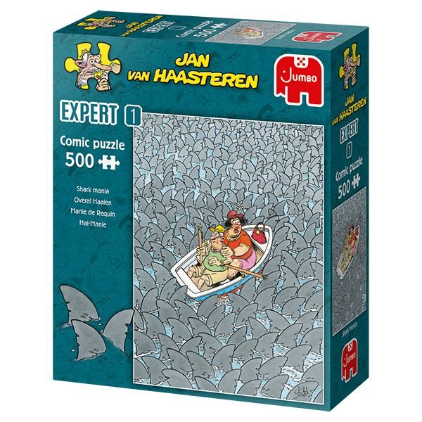 500 Pieces – Shark Mania - Jan van Haasteren Jigsaw Puzzle