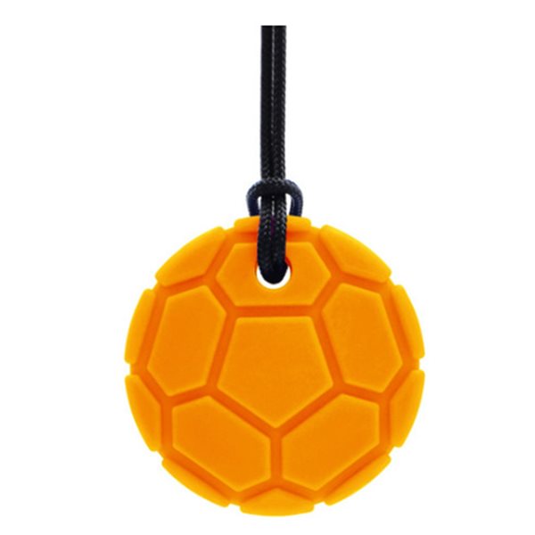 Collier à mâchouiller Ballon Soccer Ferme - Orange