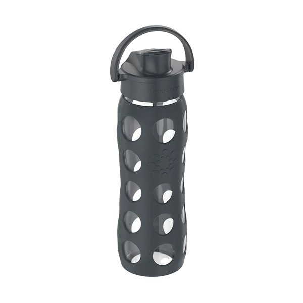 25 oz Water Bottle with Silicone Sleeve and Active Cap - Carbon