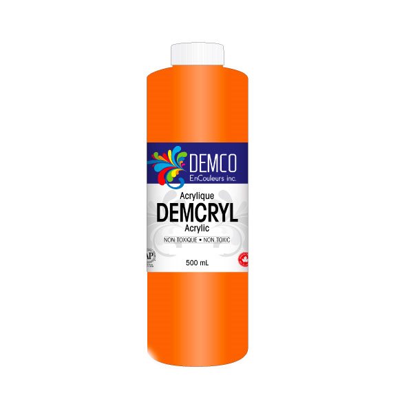 Peinture acrylique Demcryl 500 ml - Orange