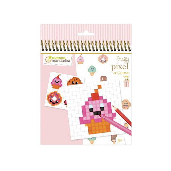 Carnet de coloriage Graffy Pixel Gourmandises