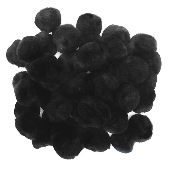 1 inch Pom Poms for crafts - Black