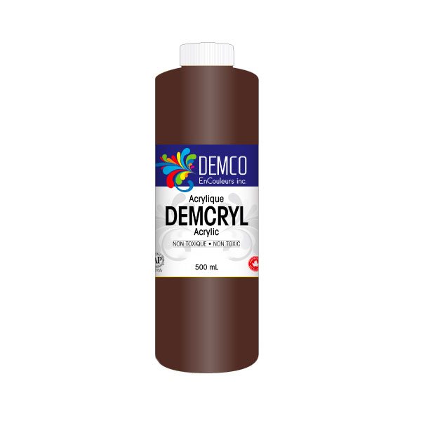Peinture acrylique Demcryl 500 ml - Terre d'ombre