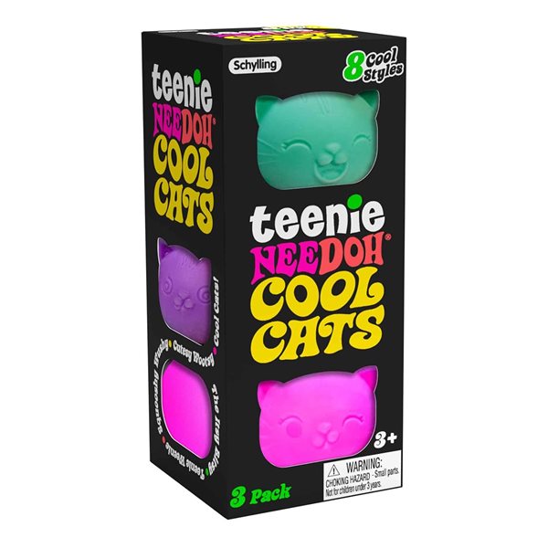 Balles sensorielles Teenie Needoh® Cool Cats - Paquet de 3
