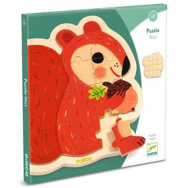 Casse-tête en bois 16 morceaux Puzzlo Nut