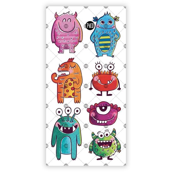 Tatouages temporaires - Les monstrueuses créatures