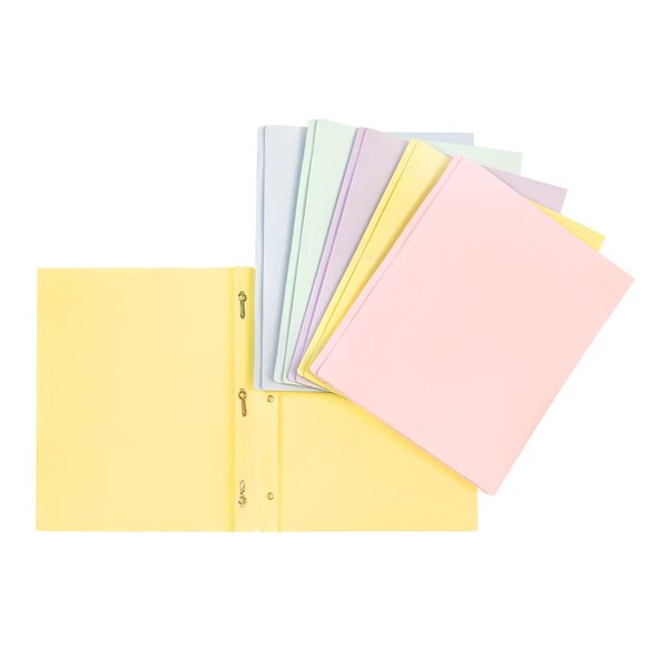 Poly Report Cover With Three Fasteners - Pastel