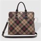 Houston Laptop Bag - Plaid chocolate