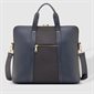 Rhodes Suede Laptop Bag - Navy