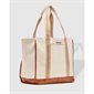 Leroy Canvas Tote Bag - Cream tan