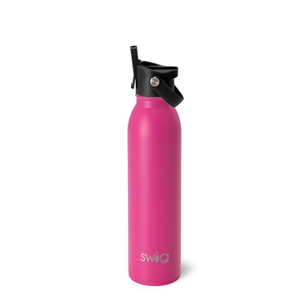 Bouteille isolante Flip + Sip 20 oz - Rose vif