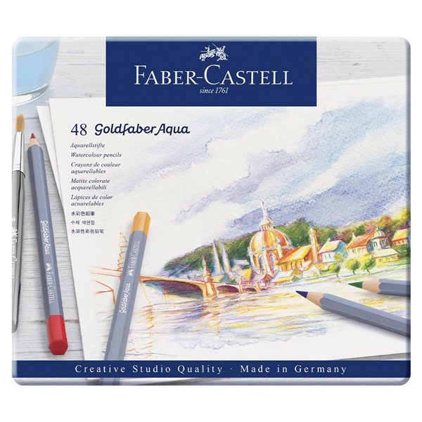 Crayons de couleur Goldfaber Aquarelle - Boîte de 48