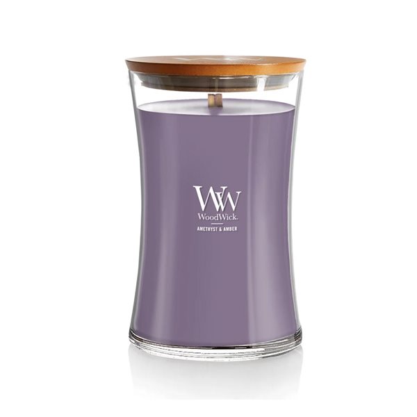 Hourglass Candle - 21.5 oz - Amethyst & Amber 