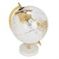 World Globe on Stand - White / Gold