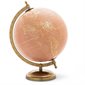 Globe terrestre sur pied - Rose et or