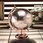 Globe terrestre brillant sur pied - Rose et cuivre