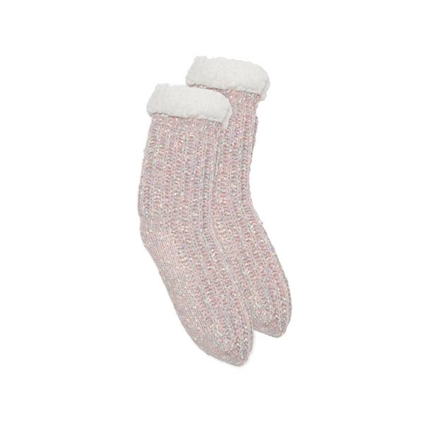 Popcorn Knit Lounge Sock - Pastel