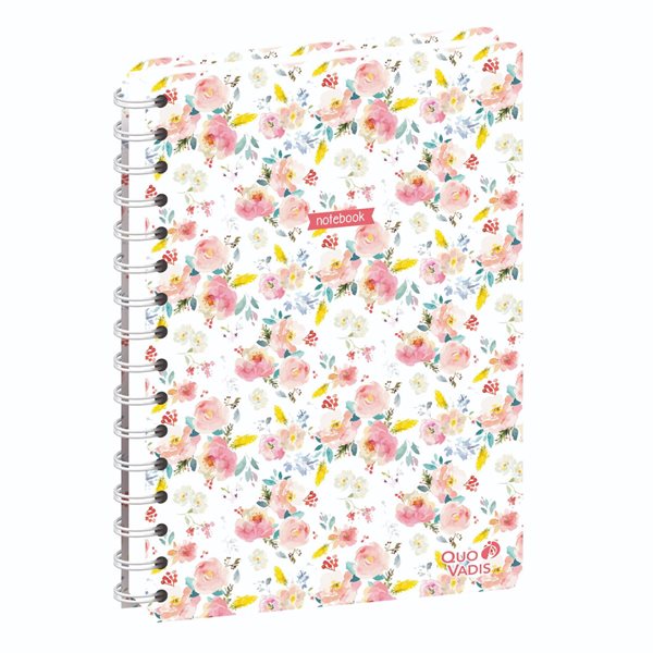 Livre de notes ligné à reliure spirale DOTS 21 Daisy - Blanc