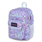 Big Student Backpack - Fluid Floral Pastel Lilac