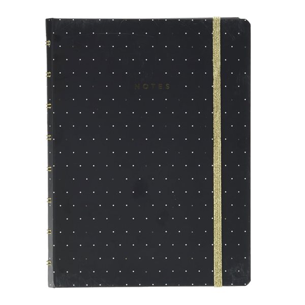 Moonlight Refillable Notebook - A5 Size - 8.5 x 6.5 in - Black