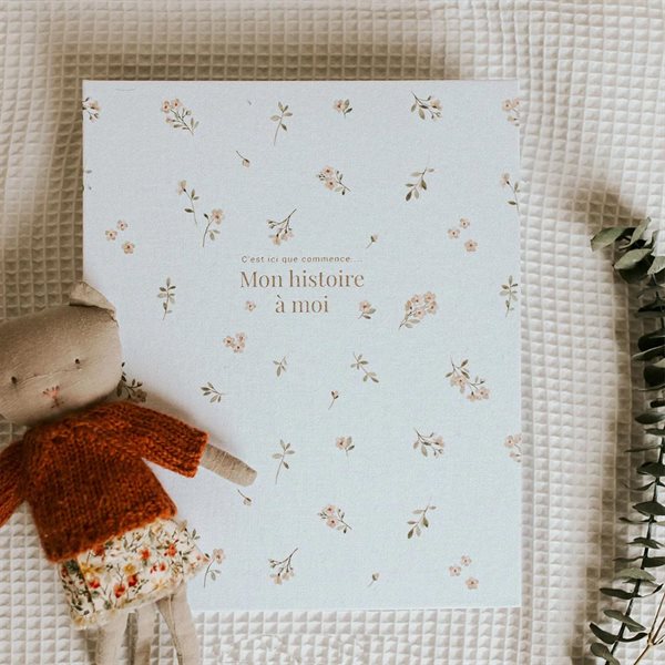 Baby Book - Floral Beige