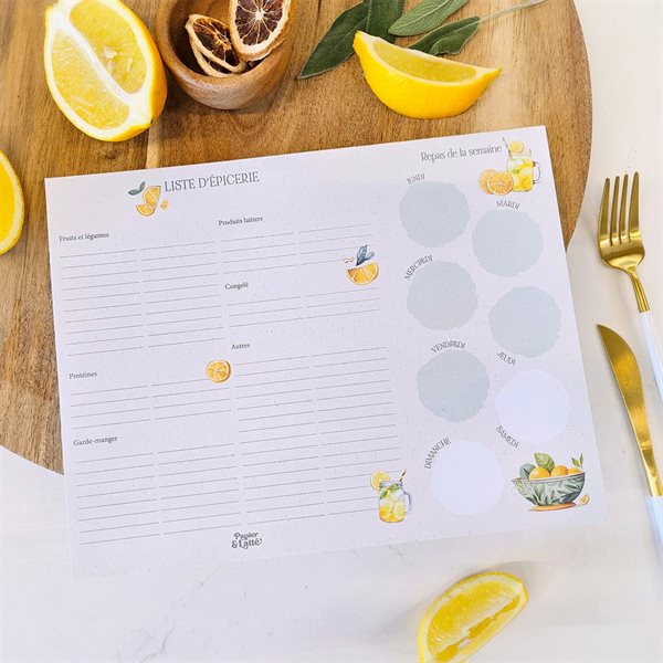 Planificateur de repas - Citrons