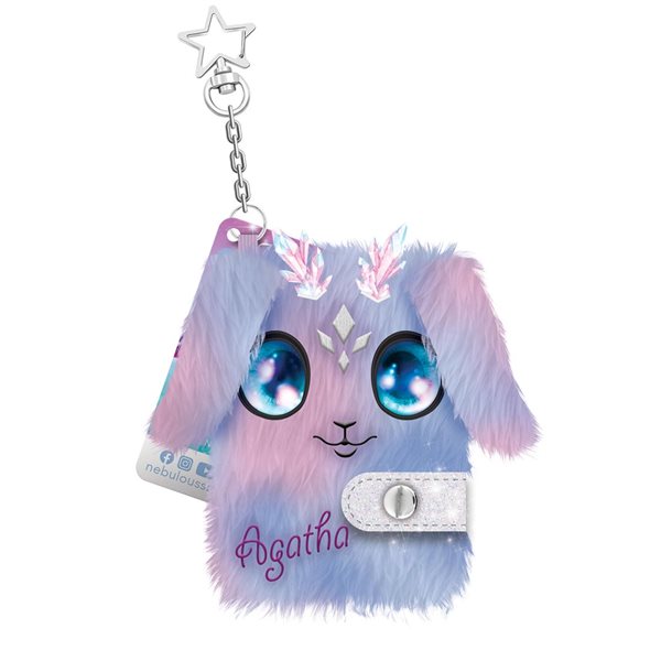 Mini carnet porte-clés en peluche assorti