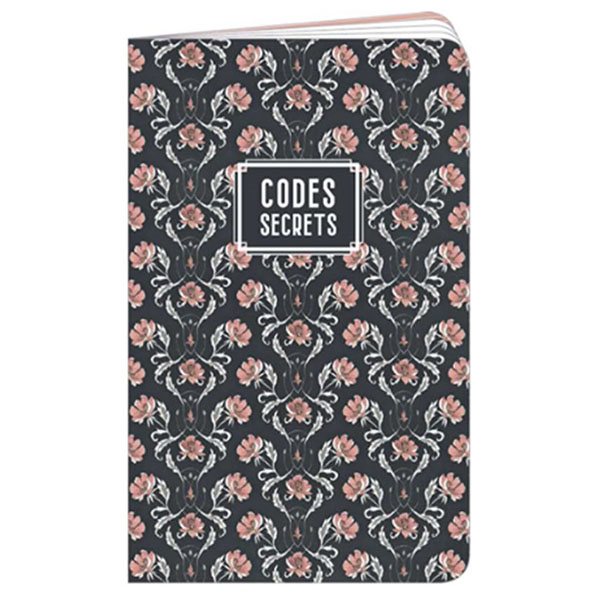 Carnet de codes secrets Fleurs roses