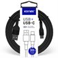 Extra Long 2.4A USB (USB-A) to USB-C Braided Cable - 3 meters