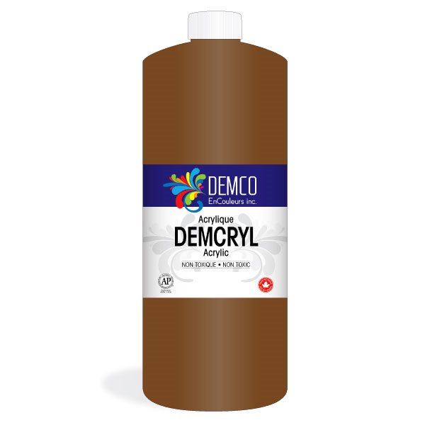 Peinture acrylique Demcryl - 1 L - Sienne naturel