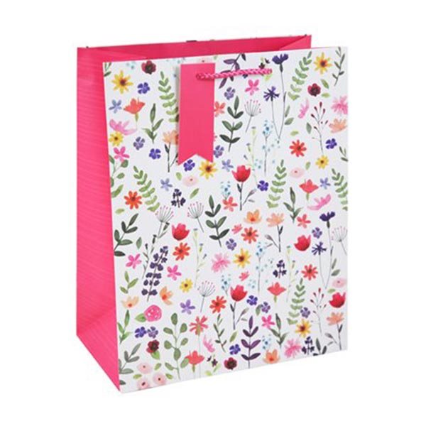 Sac cadeau moyen - Floral