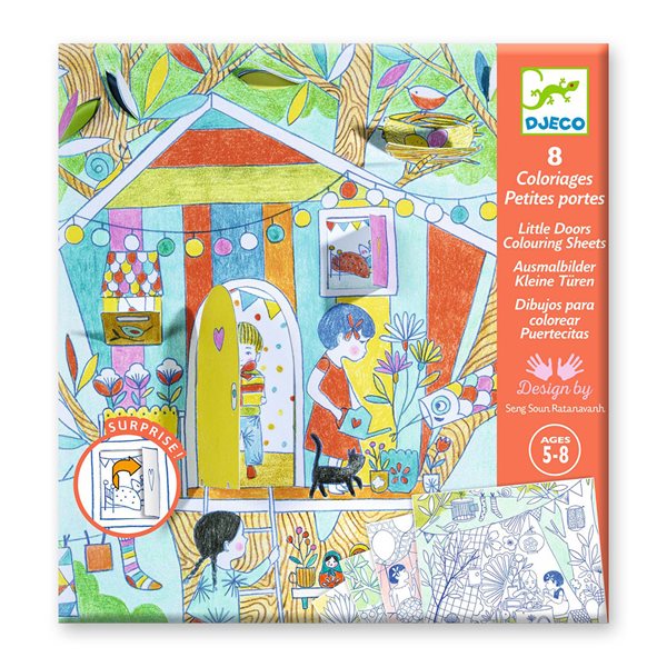 Nina’s Play Tents Little Doors Colouring Sheets