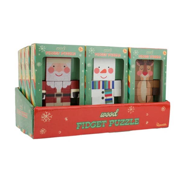 Casse-tête Fidget en bois de Noël