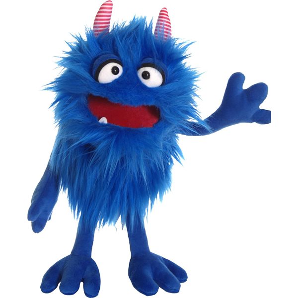 Marionnette en peluche Living Puppet - Mack le monstre amical bleu