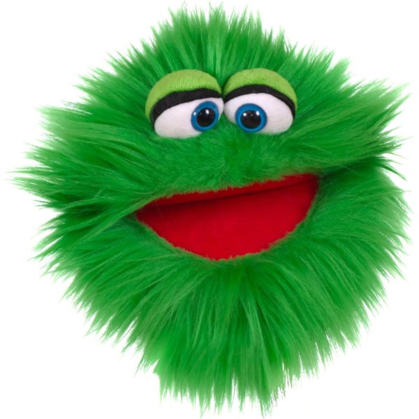 Marionnette en peluche Living Puppet – JJ le monstre amical vert