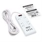 6-Outlet Surge Protector with 4 USB Ports