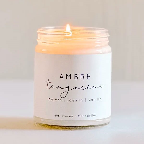 Bougie de soya Ambre tangerine