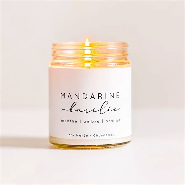 Bougie de soya Mandarine Basilic