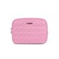 The Rosie Quilted Vegan Leather Toiletry Bag - Whisper Pink