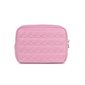 The Rosie Quilted Vegan Leather Toiletry Bag - Whisper Pink