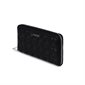 The Fiona - Quilted Vegan Leather Wallet - Black