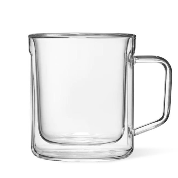 Insulated Glass Coffee Mugs - Set of 2