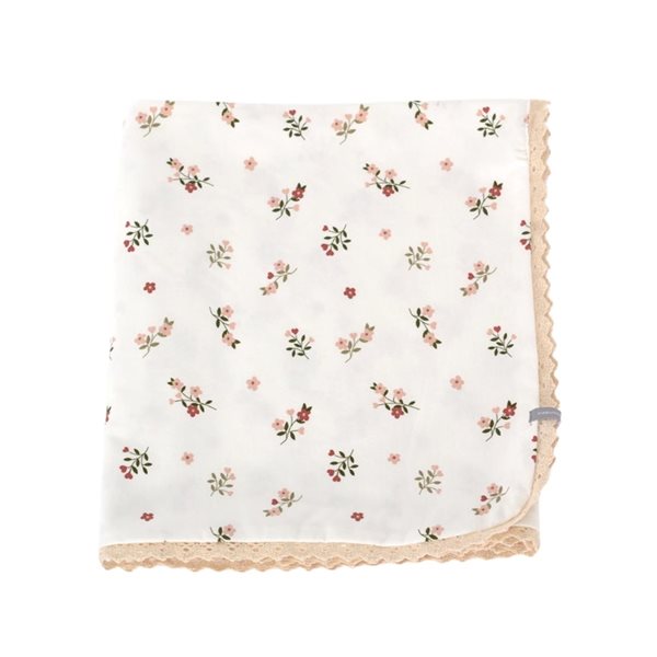 Couverture pour enfant en coton avec dentelle