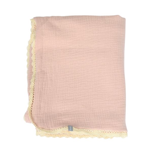 Doudou en mousseline style rétro - Rose