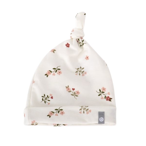 Tuque pour nouveau-né - Petites fleurs