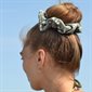 Élastique à cheveux fleurs vintage - Format géant - Sauge