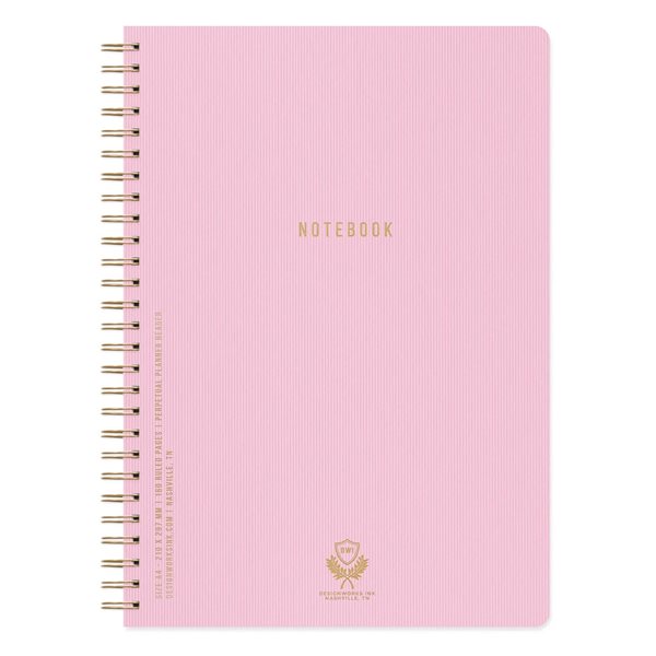 Textured Paper Twin Wire Notebook - Large Size - Lilac