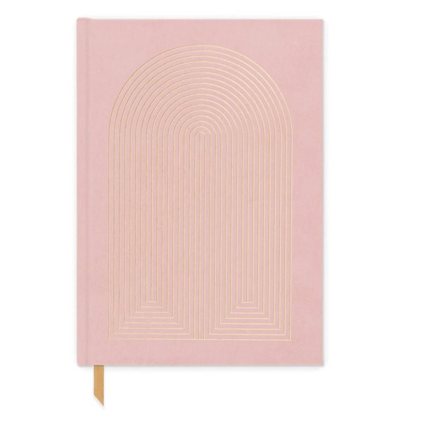 Hard Cover Suede Cloth Personal Journal with Pocket - Radiant Rainbows