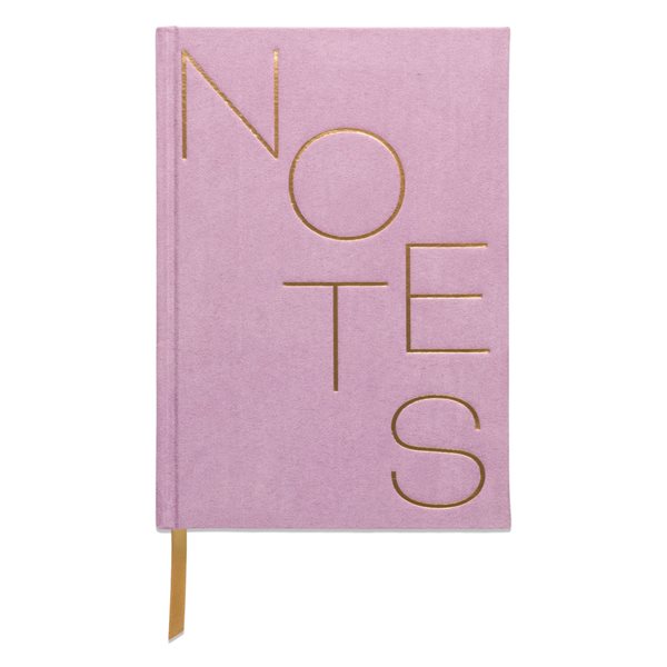 Hard Cover Suede Cloth Personal Journal with Pocket - Notes