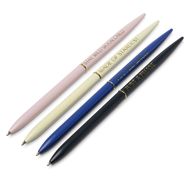 Celestial Slim Metal Twisty Pens - Set of 4